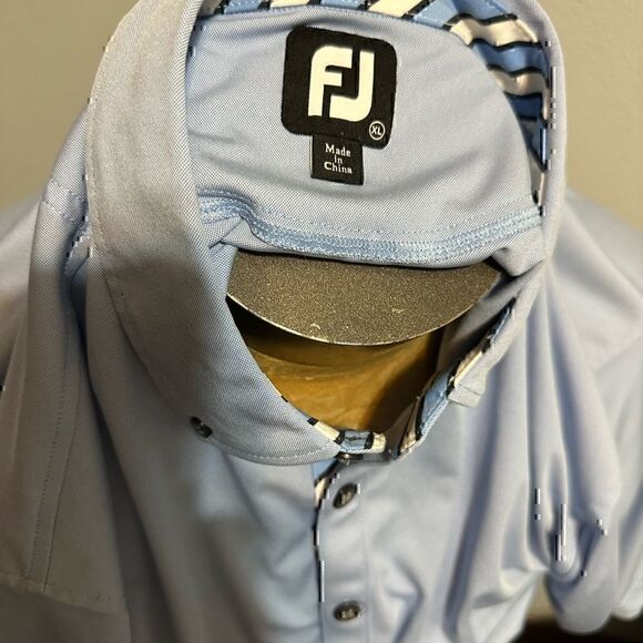 FootJoy Mens XL Light Blue Short Sleeve Polo - Picture 4 of 5